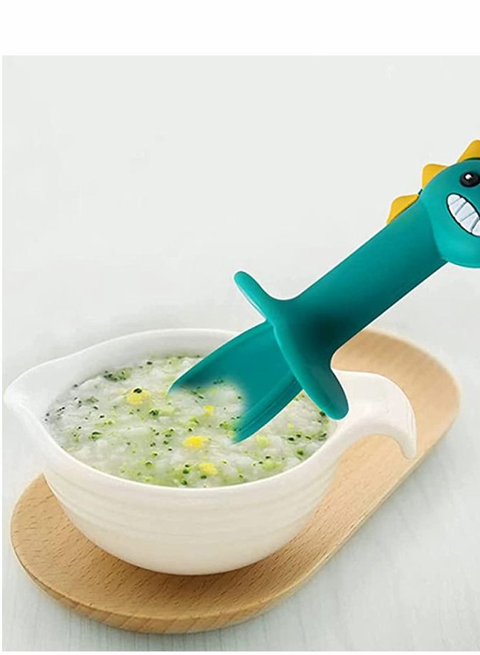 شو وو Baby Silicone Plate + Placement, Non-Slip Feeding for Toddlers Babies Kids with Strong Suction Fits Most Highchair Trays. Dishwasher and Microwave Safe Spoon & Fork - Image 3