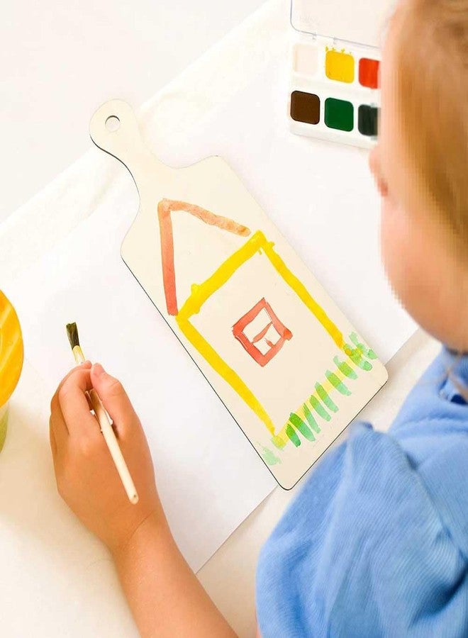 Teensery 6 Pcs Mini Wood Cutting Board Wooden Chopping Board Paddle Unfinished Wood Kitchen Board Cooking Serving Charcuterie Board for DIY Kitchen Decor Crafts (9.4 x 3.5 Inch) - Image 3