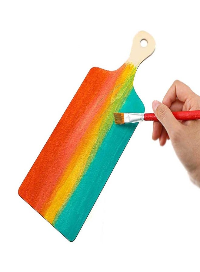 Teensery 6 Pcs Mini Wood Cutting Board Wooden Chopping Board Paddle Unfinished Wood Kitchen Board Cooking Serving Charcuterie Board for DIY Kitchen Decor Crafts (9.4 x 3.5 Inch) - Image 4