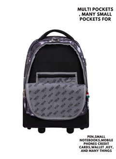 Wires 3 Piece Kids School Trolley Bag laptop compartment Big Wheels With Lunch bag & Pencil Case  - Image 3