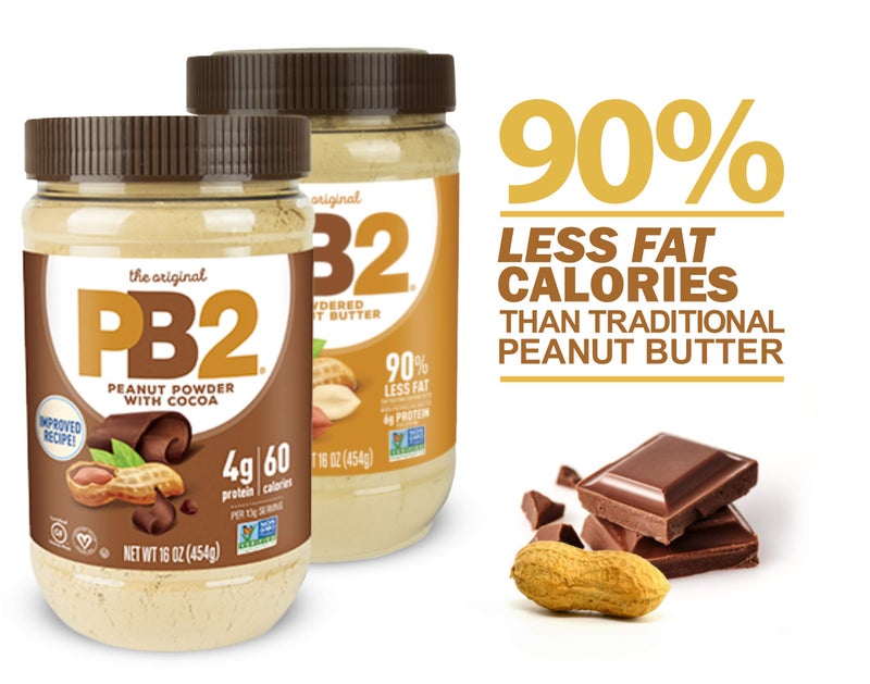 PB2 Powdered Peanut Butter Bundle - Original PB2 and Cocoa PB2 Peanut Butter Powder (Two 16oz Jars) - Image 4