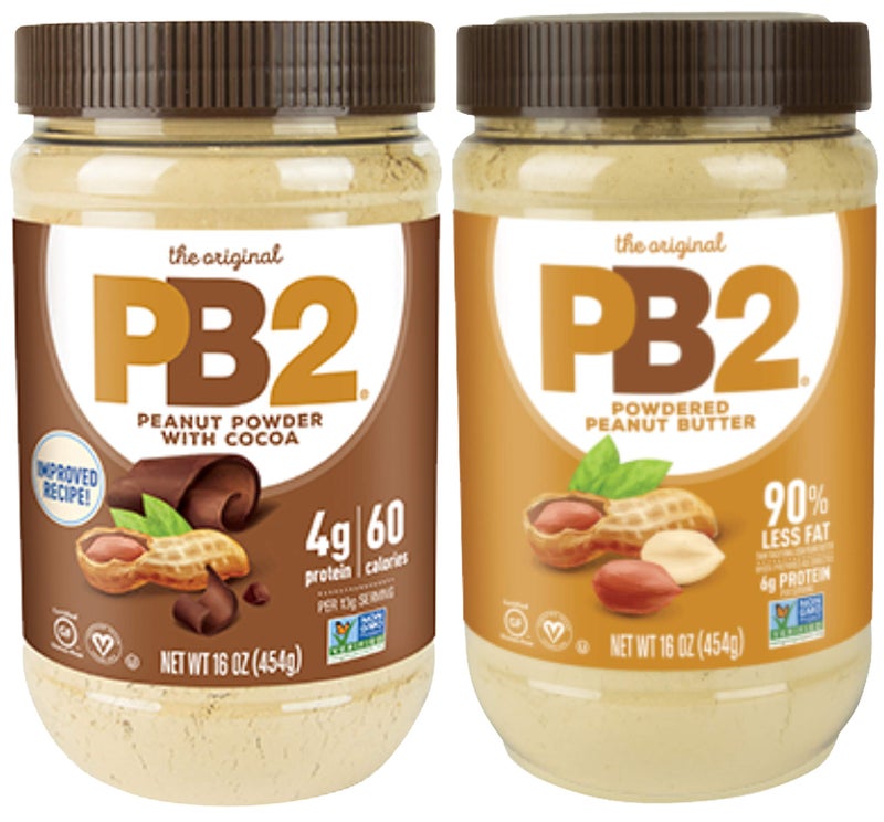 PB2 Powdered Peanut Butter Bundle - Original PB2 and Cocoa PB2 Peanut Butter Powder (Two 16oz Jars) - Image 1