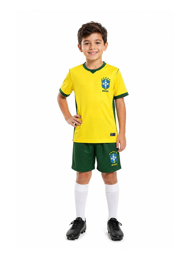 Toyland طقم قميص وشورت منتخب البرازيل 2026 لكأس العالم للأطفال - مقاس 30 (10-11 سنة) - Image 2