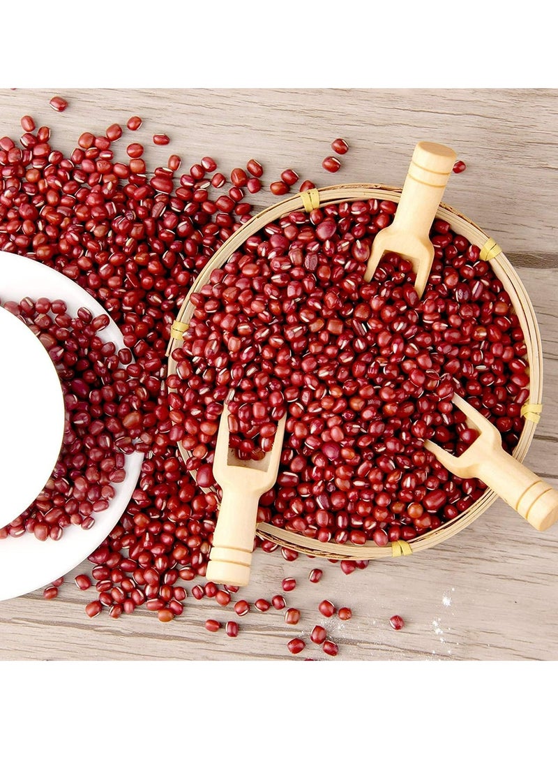 إسكدنيا 8 قطع ملاعق خشبية صغيرة/خشبية/خيزران صغيرة لأملاح الاستحمام والشاي ومسحوق الغسيل والحلوى - Image 5