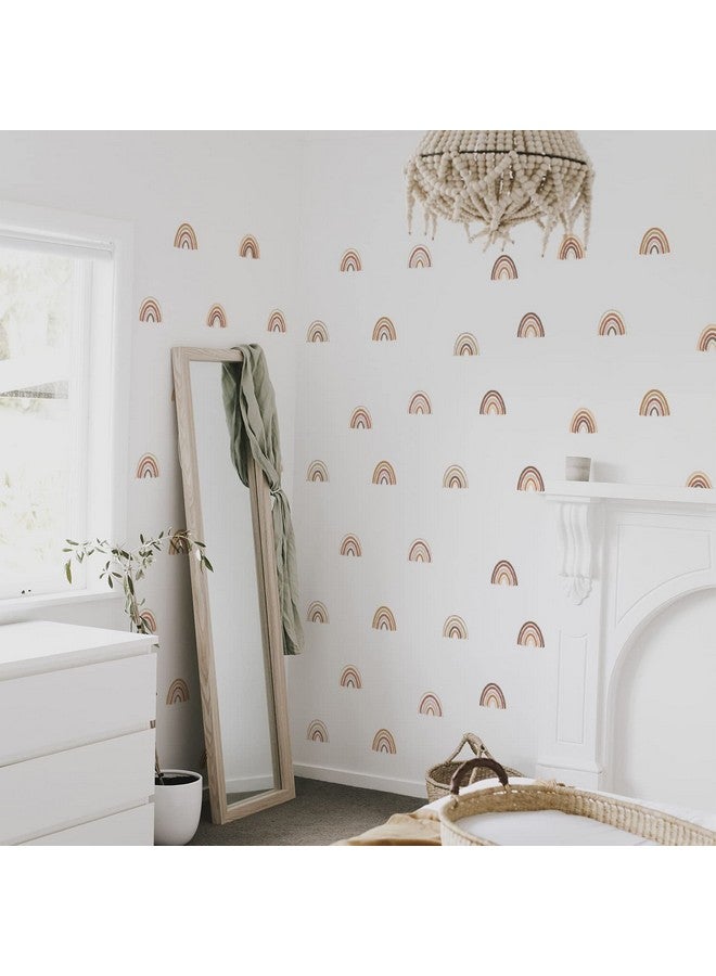 FUNLIFE 56 Pcs Peel And Stick Boho Rainbow Wall Stickers, Self Adhesive Rainbow Wall Decals For Girls Bedroom, Wall Decor Decal For Kids Nursery Room, 3.58" X 3.14" - Image 2