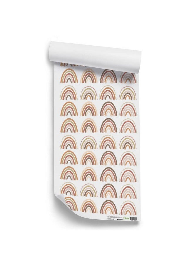 FUNLIFE 56 Pcs Peel And Stick Boho Rainbow Wall Stickers, Self Adhesive Rainbow Wall Decals For Girls Bedroom, Wall Decor Decal For Kids Nursery Room, 3.58" X 3.14" - Image 3