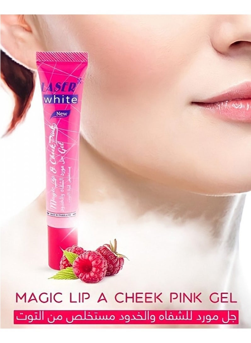 LASER WHITE Lip and Cheek Pink Gel with Berry Extract 15 ml  - Image 2