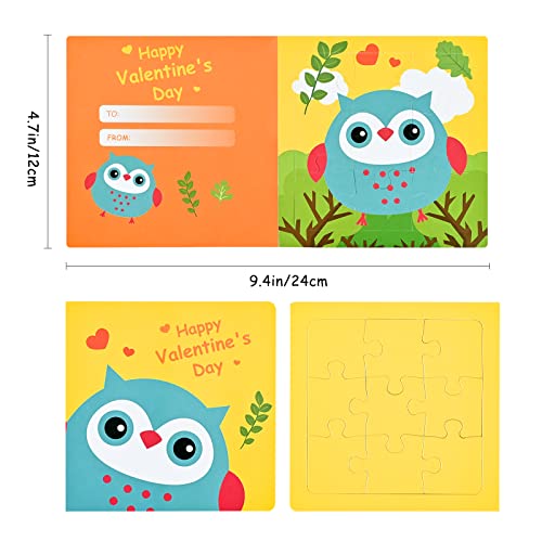 POPGIFTU Valentines Day Puzzle Cards for Kids 27 Pack Animal Jigsaw Puzzle Cards with Envelopes Stickers Bulk for Classroom Gift Exchange Valentine Party Favors for School Toddlers Girls Boys Class Prizes - Image 5