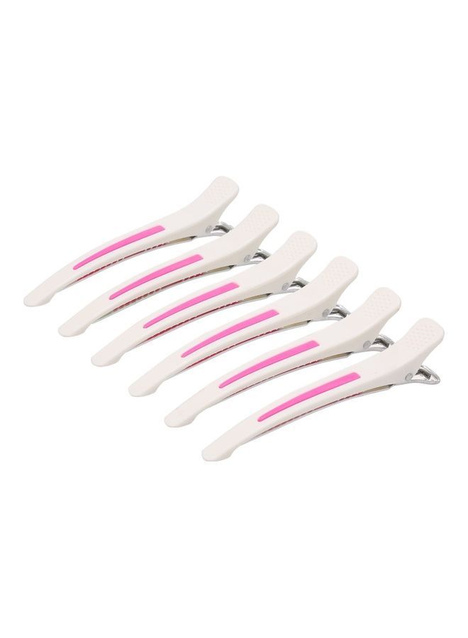 NIBEMINENT 6-Piece Hair Clips For Styling And Sectioning Multicolor 11.5x1.5cm - Image 1