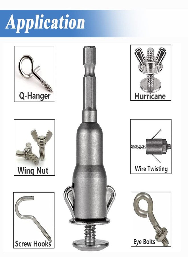 آيتش مجموعة مفكات صواميل باور وينج من إيتش، مفكات صواميل باور وينج من إعصار، مسامير عين، رؤوس مثقاب، مفاتيح ربط، مجموعة أدوات، ساق سداسية 1/4 بوصة لصواميل اللوحة، براغي عين، مشبك Q على شكل حرف C، مسمار خطافي - Image 2