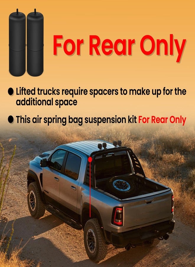 MILLISEC Air Spring Bags Suspension Kit Compatible with 2019-2023 Ram 1500 and 1500 Classic Pickups 60828HD Rear Air Spring Kit, Up to 2100 lbs of Load Leveling Capacity - Image 5