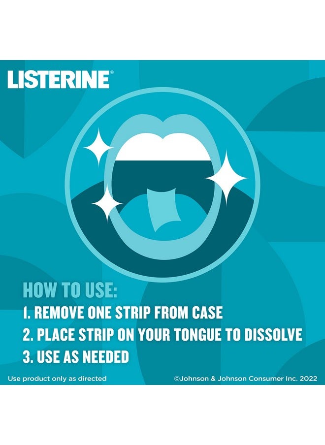 Listerine Listerine Cool Mint Pocketpaks Breath Strips Kills Bad Breath Germs, 24-Strip Pack (12 Pack)  - Image 3