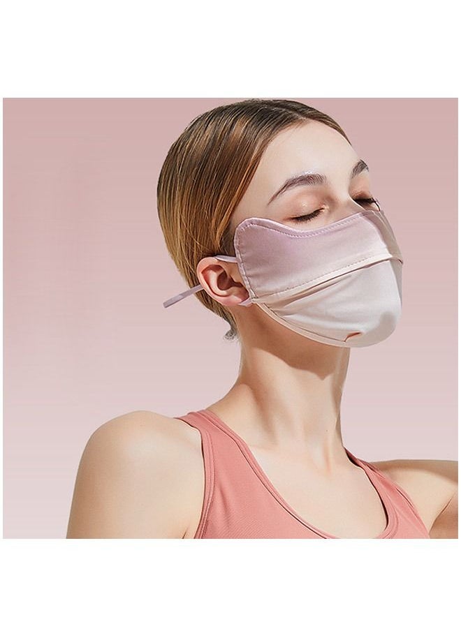 Generic - UPF 50 Ice Silk Breathable Protection UV Blush Face Cover with Ear Loops, Soft Washable Reusable Sunscreen Sports Face Mask, Sun Protection Mask Headwear(Purple) - Image 1
