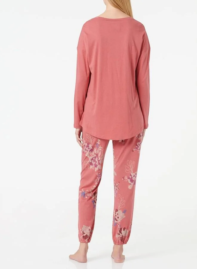 ترايامف Triumph International Women's Cotton Casual Pajama Set (10213410_Pink_M)