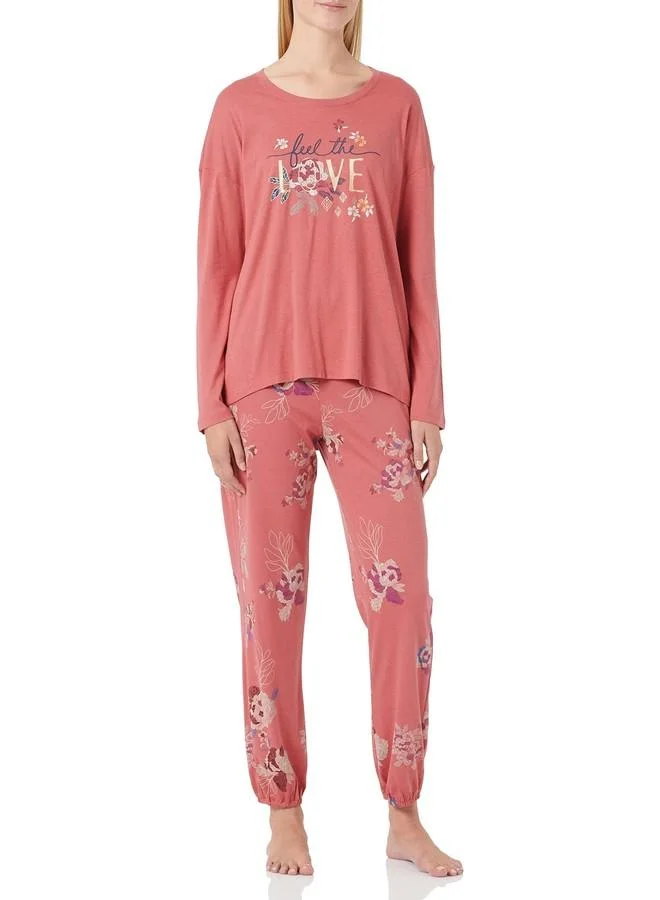 ترايامف Triumph International Women's Cotton Casual Pajama Set (10213410_Pink_M)
