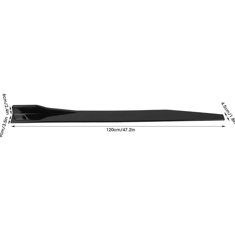 AUTO MT Universal JDM Sporty 120 cm Left/Right Rocker Splitters Diffuser Winglet Wings Bumper Kit Side Bumper Lip Splitter Bumper Splitter Spoiler - Image 4