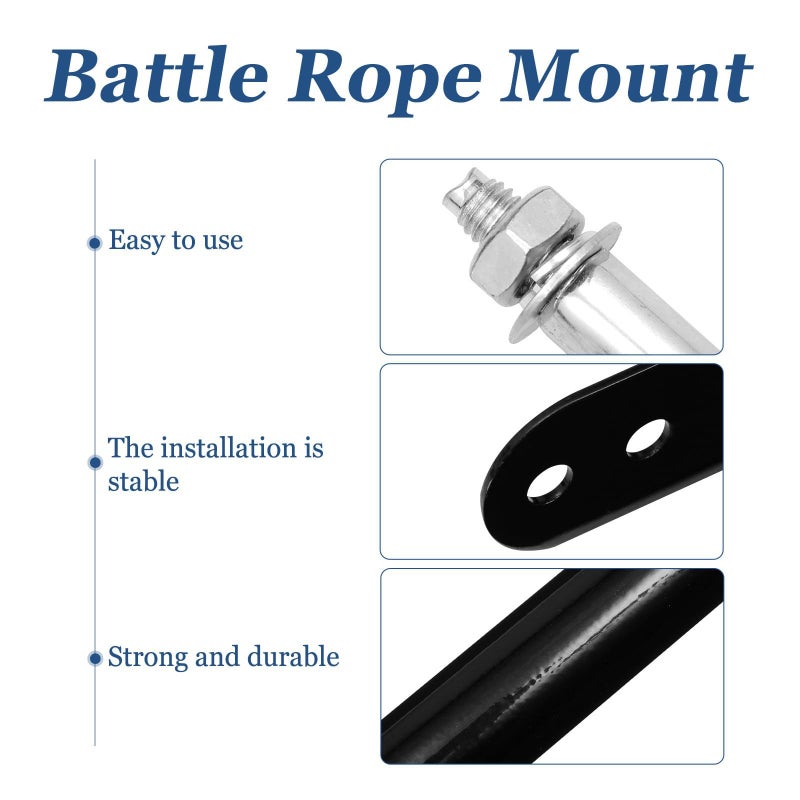 Wall Mounted Battle Rope Holder Heavy Duty Steel Gym Storage Hook for Indoor Fitness Training - Image 3