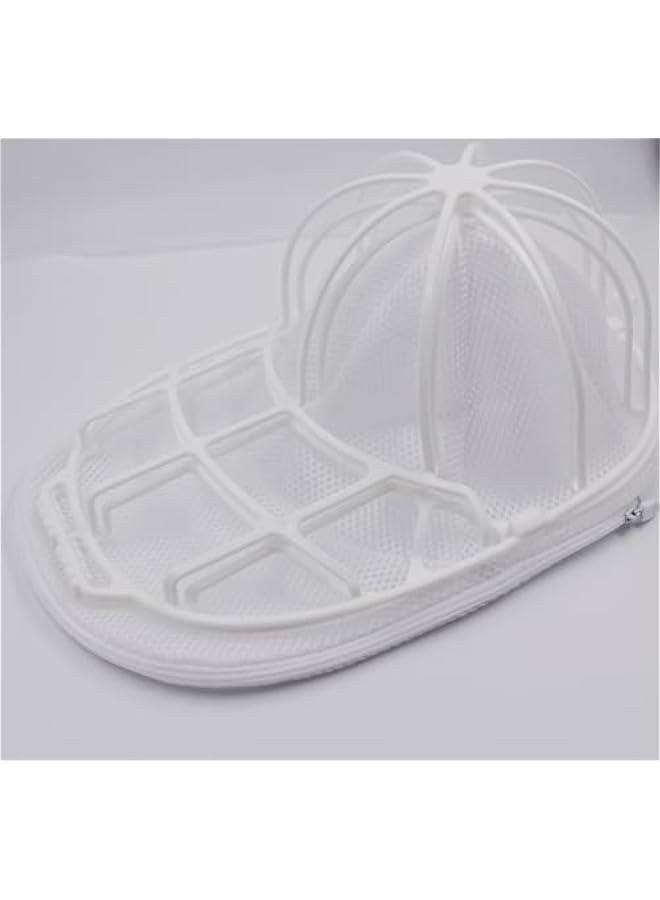 Generic Hat Washer Cage for Washing Machine,Baseball Cap Hat Washing Cage,Hat Laundry Cage Bag for Washer (White) - Image 1