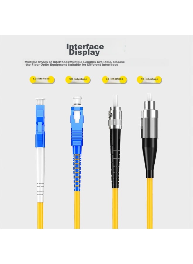 Timon Telecom-grade 10 Gigabit Fiber Optic Patch Cable, Sc-sc Single-mode Single-core Transceiver Optical Module Pigtail, Low Zero Halogen Indoor Fiber Optic Cable, 10 Meters, Tm-gsm - Image 5