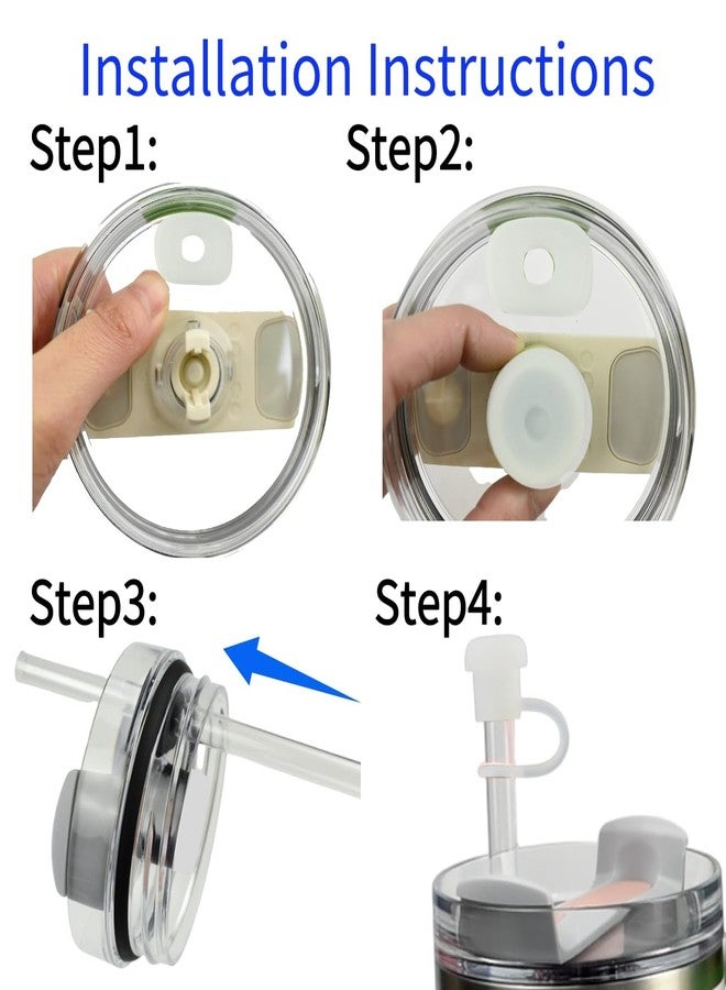 CONQUERALL Clear Spill Proof 3 Piece Straw Cap Spill Stopper Leak Stopper Reusable Durable Mug Protection Set - Image 5