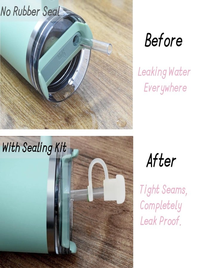 CONQUERALL Clear Spill Proof 3 Piece Straw Cap Spill Stopper Leak Stopper Reusable Durable Mug Protection Set - Image 2