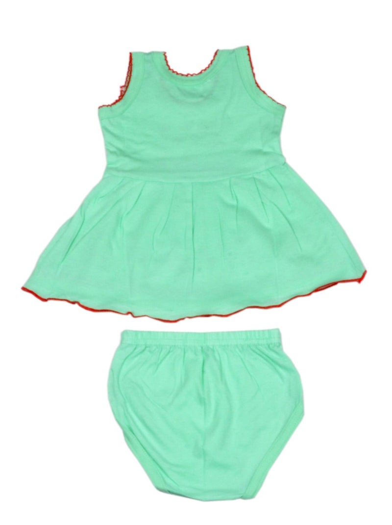 Sathiyas Baby Girls A-Line Hosiery Cotton Dresses (Multicolor, Set of 5) - Image 3