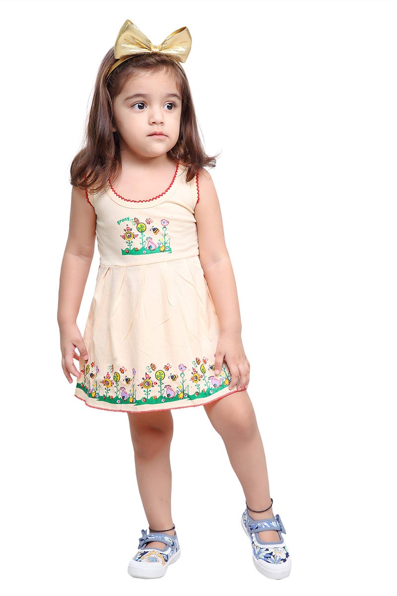 Sathiyas Baby Girls A-Line Hosiery Cotton Dresses (Multicolor, Set of 5) - Image 2
