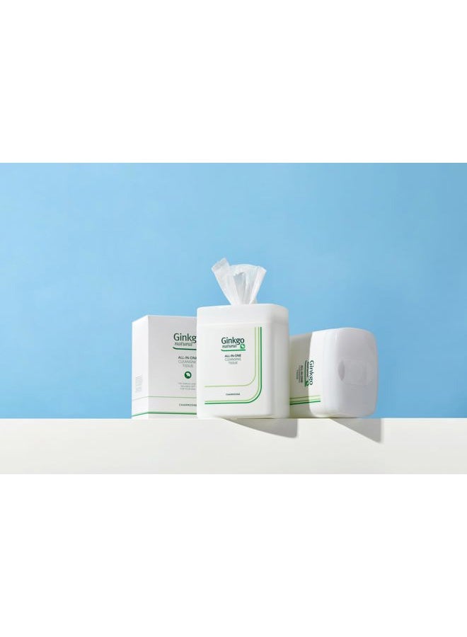 Charmzone Ginkgo Natural All in One Cleansing Tissue [ 110 Sheet ] 10 Sheet Travel Pack - Image 2