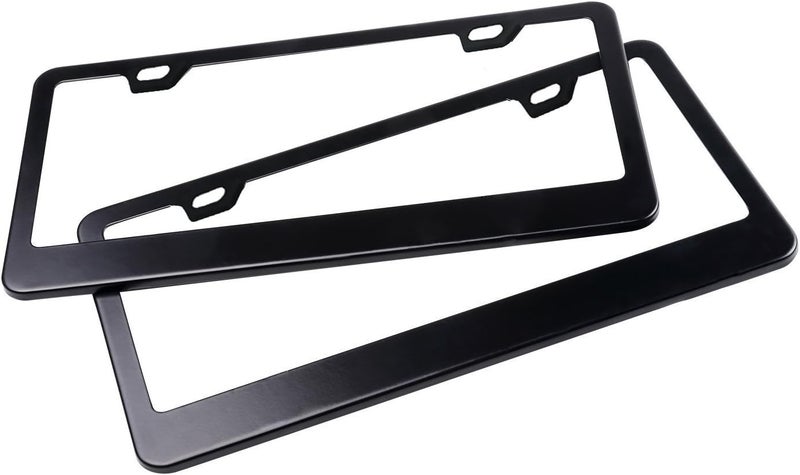 BIGANT Big Ant Car License Plate Frame - Matte Stainless Steel License Plate Covers with Free Screws Fasteners + Black Screw Caps - Image 4