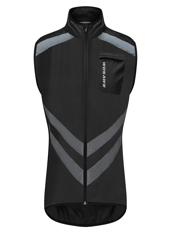 WOSAWE Men Cycling Vest Foldable Quick Dry Breathable Reflective Sports Safety Bike Vest for Riding Running Jogging Hiking - Image 1