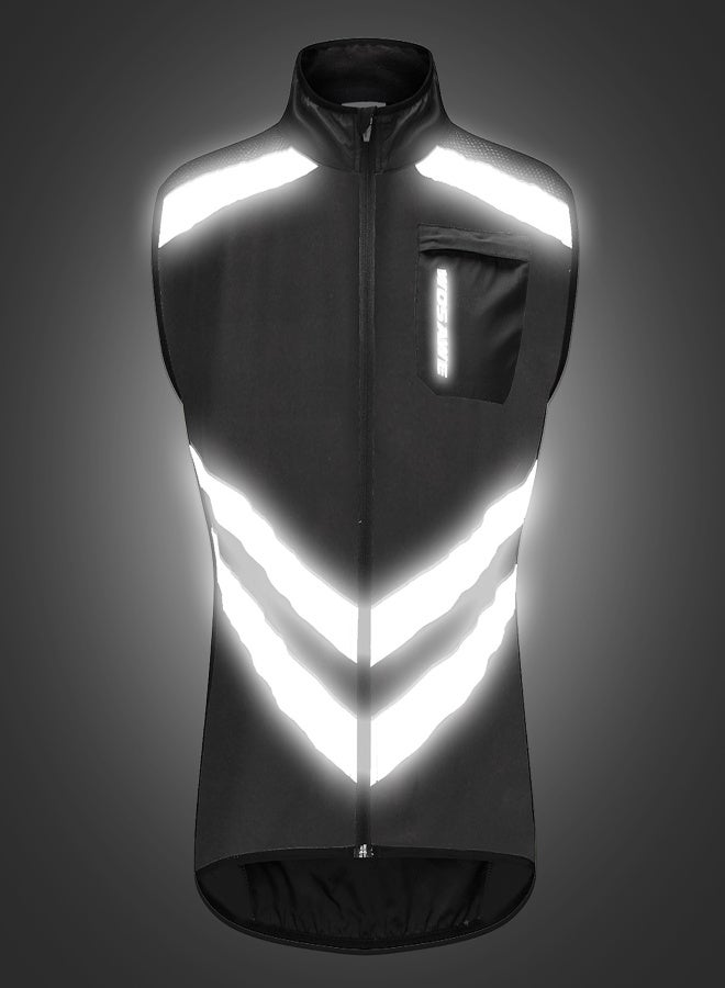 WOSAWE Men Cycling Vest Foldable Quick Dry Breathable Reflective Sports Safety Bike Vest for Riding Running Jogging Hiking - Image 4