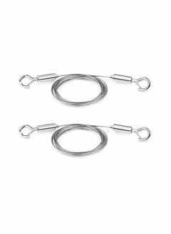 Adjustable Picture Hanging Wire, 2 Pcs Mirror Frame Kit 2m x1.5mm Heavy Duty Stainless Steel Wire Rope for Mirror Hanging Hardware, Light Lamp, Billboards, Basket Flowerpot Hold Up to 20kg