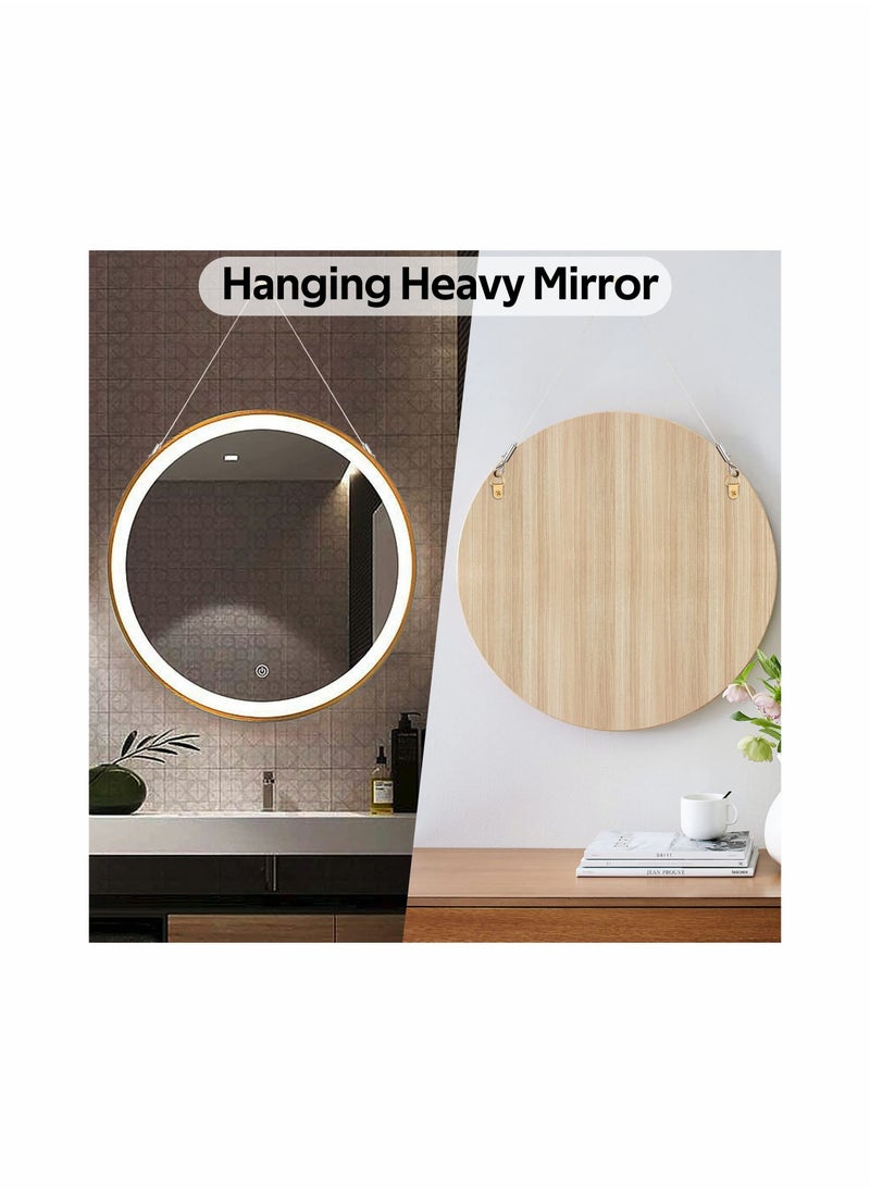 SYOSI - Adjustable Picture Hanging Wire, 2 Pcs Mirror Frame Kit 2m x1.5mm Heavy Duty Stainless Steel Wire Rope for Mirror Hanging Hardware, Light Lamp, Billboards, Basket Flowerpot Hold Up to 20kg - Image 1