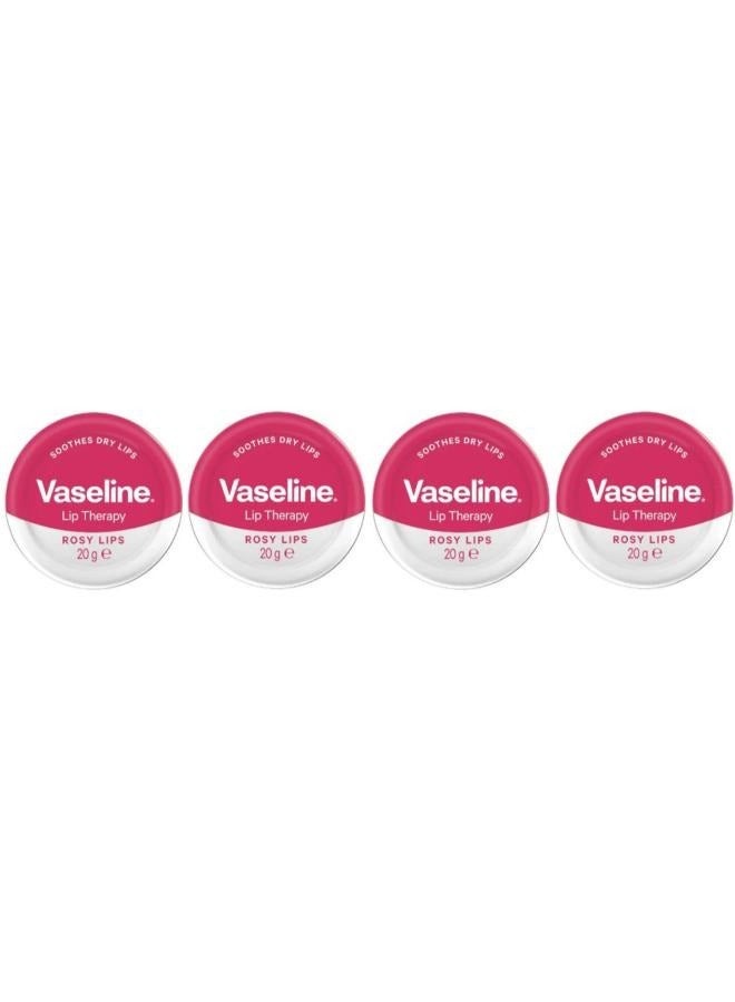 Vaseline 4 pieces of Lip Therapy Rosy Lips Lip Balm 20g - Image 1