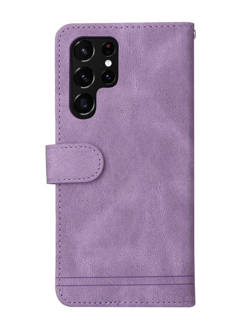 Suteni Crossbody Strap Flip Cover Card Slots Leather Phone Case for Samsung - Image 2
