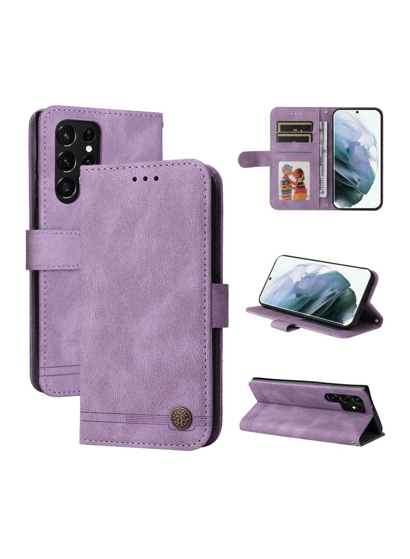 Suteni Crossbody Strap Flip Cover Card Slots Leather Phone Case for Samsung - Image 3