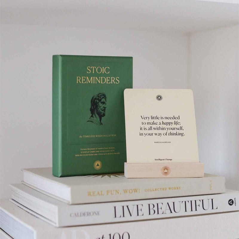 أنتلجينت_تشينج 52 STOIC تذكيرات اقتباس بطاقات مع عرض عرض للنمو الشخصي هدايا مثالية للرجال والنساء ديكور المنزل الفريد أو المكتب الإكسسو - Image 2