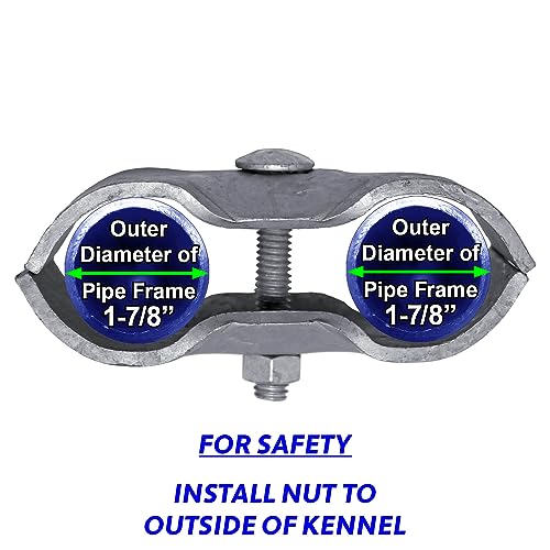 Jake Sales - Chain Link Fence Panel Clamps ~ Kennel Clamps: Qty 8 for 1-7/8" Chain Link Fence Pipe Panel Frames. for Dog kennels/Dog Runs, or Temporary Chain Link Fence. Saddle Clamps. - Image 5
