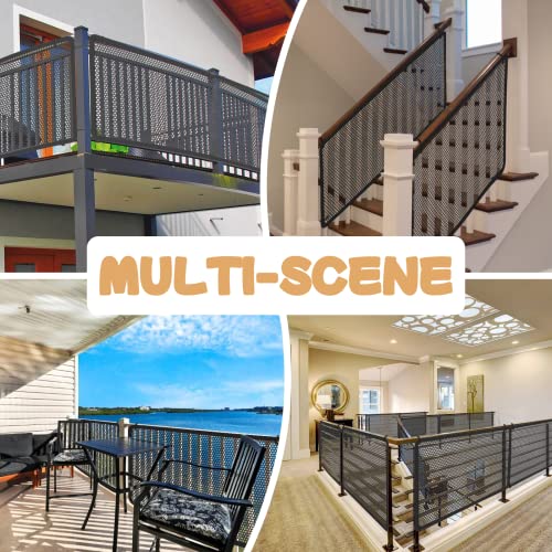 Gulissa Banister Guard for Baby, Balcony Netting for Pets, 10ft x 3ft, Baby Safety Stairs Rail Net Provides Your Baby with a Environment, Baby Stair Net Fit for Child, Small Pet, Toy - Black - Image 5