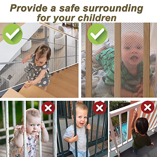 Gulissa Banister Guard for Baby, Balcony Netting for Pets, 10ft x 3ft, Baby Safety Stairs Rail Net Provides Your Baby with a Environment, Baby Stair Net Fit for Child, Small Pet, Toy - Black - Image 2