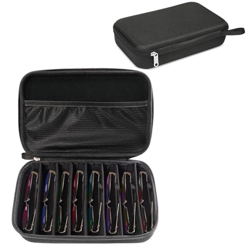 Bukere Travel Sunglasses Organizer Case Adjustable Slot For Multiple Eyeglasses Hard-shell Portable Storage Box for Men Women - Image 1