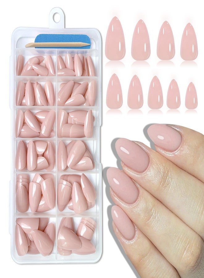 Lifextol 120pc Pink Almond Press on Nails Short Fake Nails Press ons for Women Acrylic Nails Press on Nails&Glue Tabs, Short Pink Press on Nails Almond False Nail Tip Stick on Artificial Fingernail - Image 1