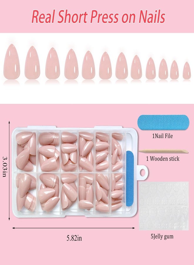 Lifextol 120pc Pink Almond Press on Nails Short Fake Nails Press ons for Women Acrylic Nails Press on Nails&Glue Tabs, Short Pink Press on Nails Almond False Nail Tip Stick on Artificial Fingernail - Image 5