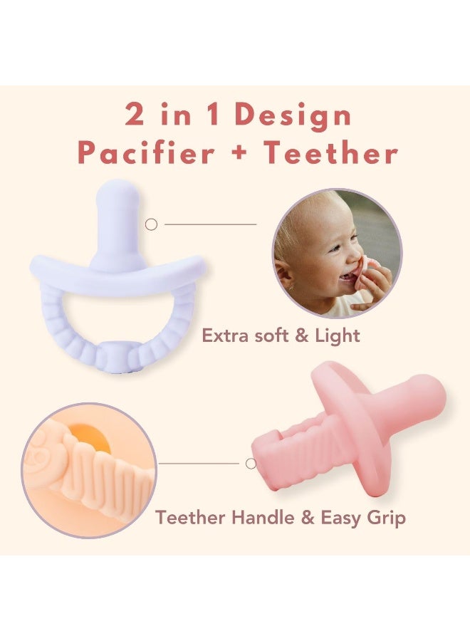 NatureBond Baby Pacifier Silicone Binky Newborn Teether Pacifiers 2 in 1 - Image 5