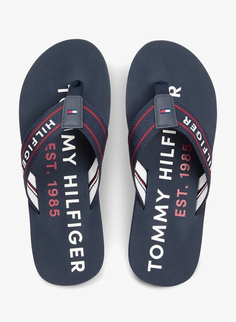 Tommy Hilfiger Desert Sky Webbing Strap Logo Flip-Flops for Men | Best Price UAE