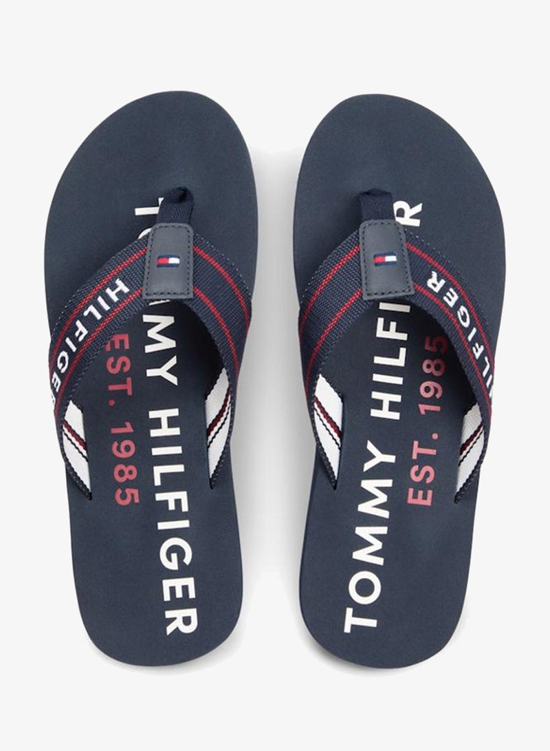 TOMMY HILFIGER Webbing Strap Logo Flip-Flops - Image 5