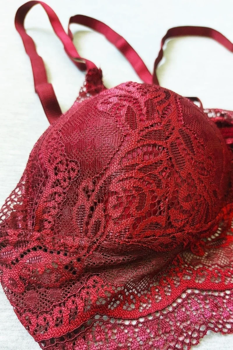 Sensu Women's Lace Cross Strap Bralette Bustier - BRA2022