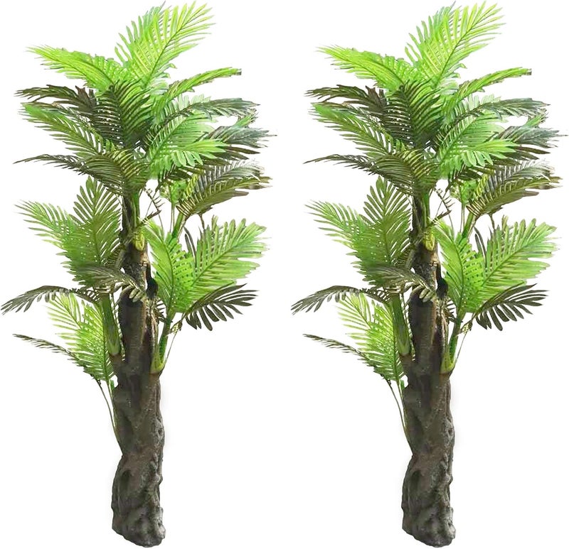 AMERIQUE AMERIQUE Pair Gorgeous 6 Feet MultiHead Tropical Palm Artificial Plant Trees with Standable Trunk Real Touch Technology with UV Protection Super Quality Green 6 2  - Image 1