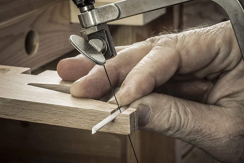 Sahni Tools Adjustable Steel Hand Saw Frame Coping with 144 Piece Blades 75mm Inner Height For Gold and Silver and Other Art n Craft Use Jewelers Saw Frame Handpowered - Image 2