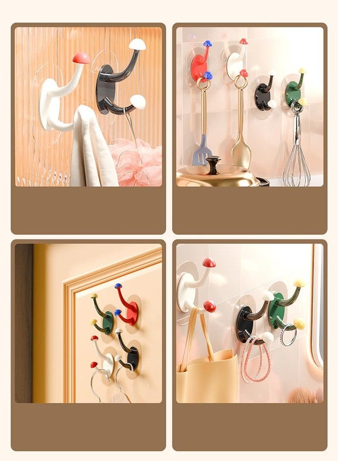 ELMVIA Self Adhesive Wall Hooks Hanger Hook for Bathroom & Kitchen Multi-Purpose Use Heavy Duty Waterproof and Rustproof Upto10KG (Self-Adhesive Wall Hooks, 4PCS) - Image 5